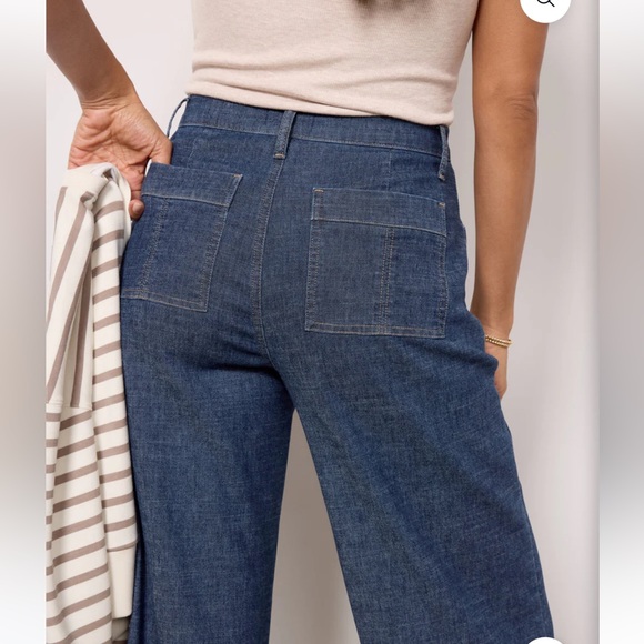 EVEREVE Joelle Stretch Wide-Leg Crop Pants in Stargazer - Picture 7 of 12